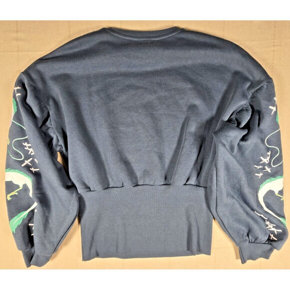 Her Universe Spirited Away Haku Embroidered Sweatshirt Blue Medium NWOT - Picture 6 of 16
